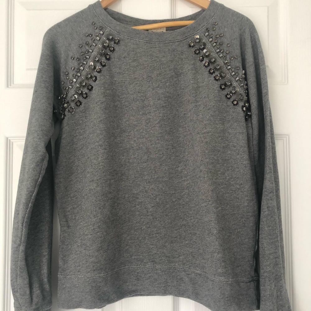 J.Crew bejeweled sweatshirt